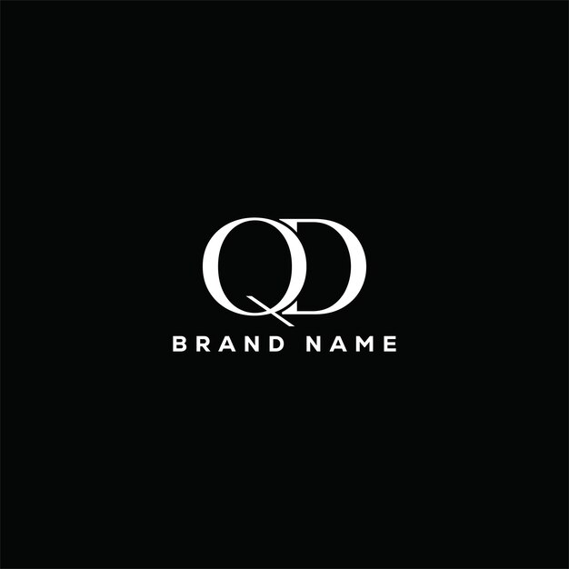 Diseño del logotipo de la letra QD en QD iniciales creativas concepto del logotipo de la letra Diseño del icono QD