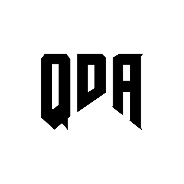 Diseño de logotipo de letra QDA para una empresa de tecnología Diseño del logotipo QDA combinación de colores blanco y negro Logotipo QDA vector diseño QDA icono alfabeto QDA tipografía diseño del logotipo
