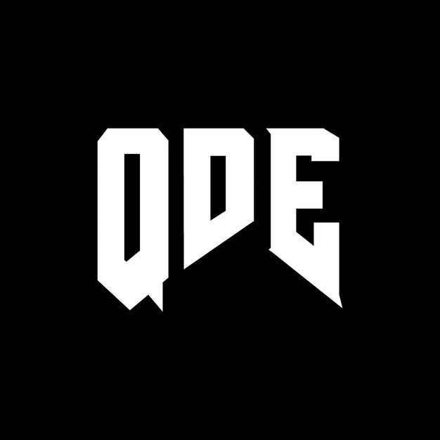 Diseño de logotipo de letra QDE para una empresa de tecnología Diseño de diseño de logotipo QDE combinación de colores blanco y negro Diseño de icono QDE Vector QDE Diseño de símbolo QDE Alfabeto QDE Tipografía Diseño de Logotipo QDE