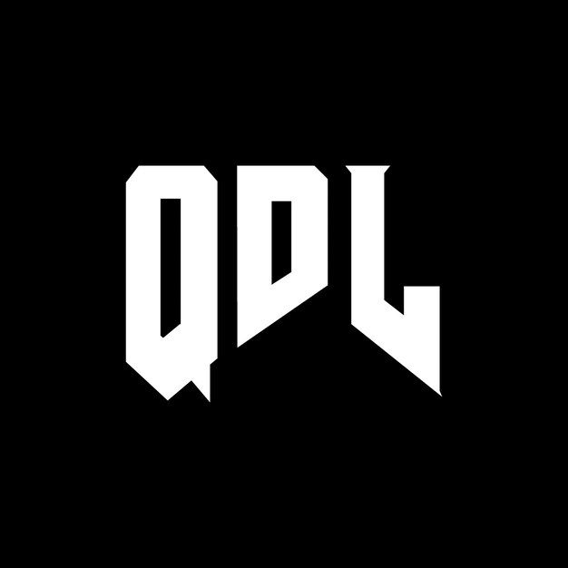 Diseño de logotipo de letra QDL para la compañía de tecnología Diseño de Logotipo QDL combinación de colores blanco y negro Diseño de diseño de logotipo QDL Vector QDL Diseño del icono QDL Alfabeto QDL Tipografía Diseño del logotipo