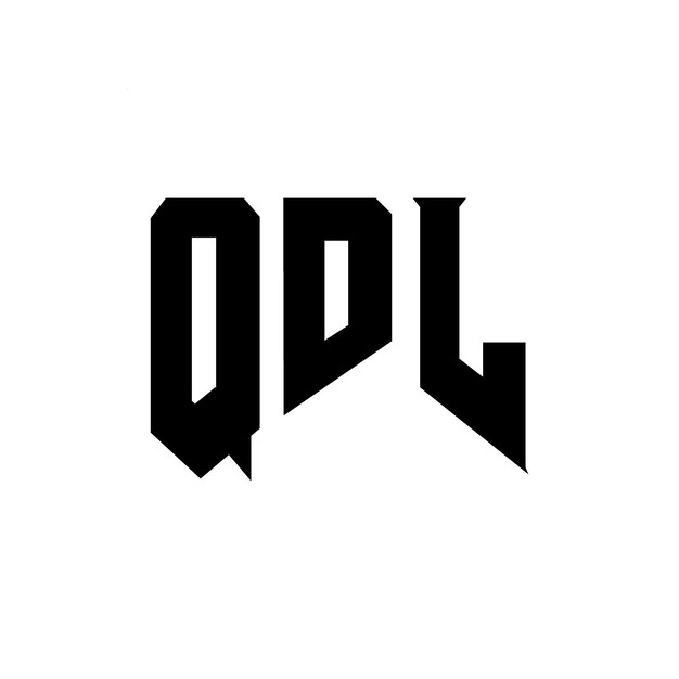 Diseño de logotipo de letra QDL para la compañía de tecnología Diseño de Logotipo QDL combinación de colores blanco y negro Diseño de diseño de logotipo QDL Vector QDL Diseño del icono QDL Alfabeto QDL Tipografía Diseño del logotipo