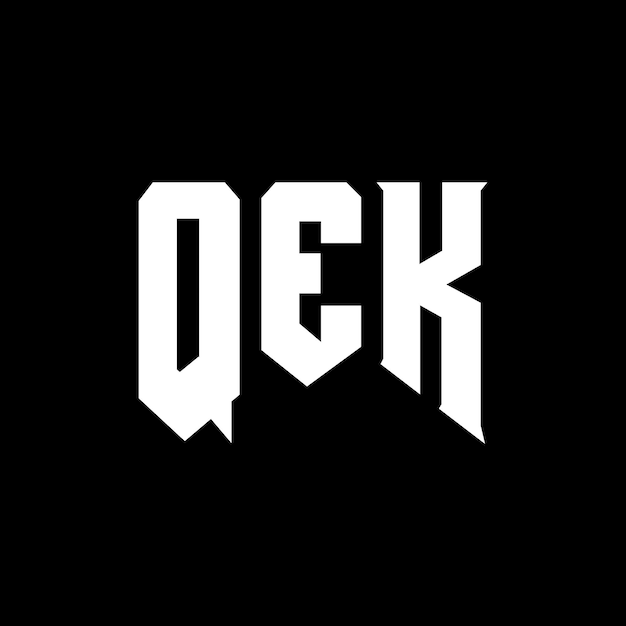 Diseño de logotipo de letra QEK para una empresa de tecnología QEK diseño de logotipo combinación de colores blanco y negro QEK logotipo QEK vector QEK diseño QEK icono QEK alfabeto QEK tipografía diseño del logotipo