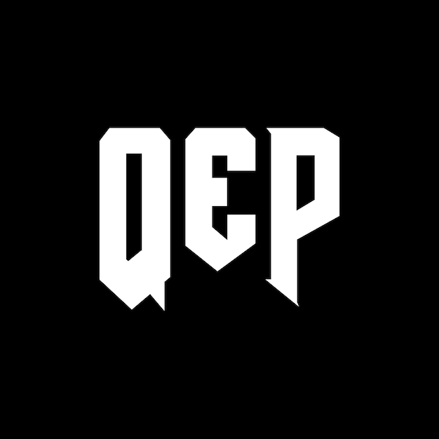 Diseño de logotipo de letra QEP para una empresa de tecnología Diseño del logotipo QEP combinación de colores blanco y negro Logotipo QEP vector diseño QEP icono QEP alfabeto QEP tipografía diseño del logotipo
