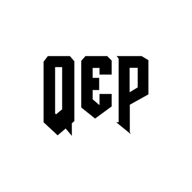 Diseño de logotipo de letra QEP para una empresa de tecnología Diseño del logotipo QEP combinación de colores blanco y negro Logotipo QEP vector diseño QEP icono QEP alfabeto QEP tipografía diseño del logotipo