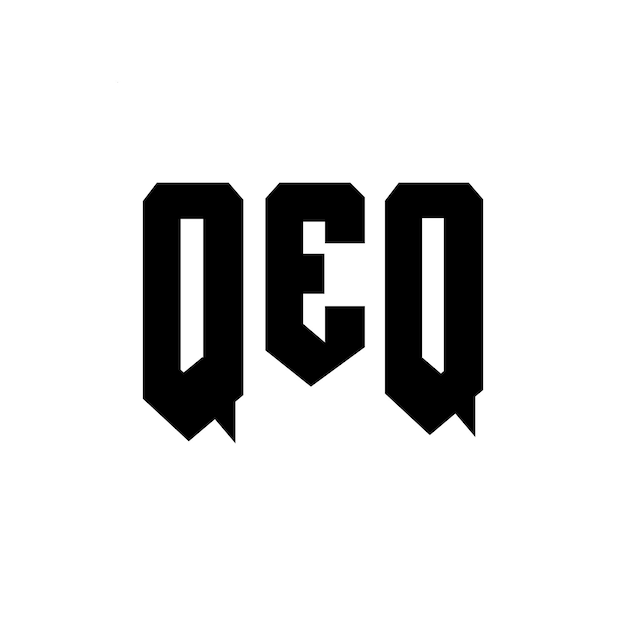 Diseño de logotipo de letra QEQ para una empresa de tecnología Diseño del logotipo QEQ combinación de colores blanco y negro Logotipo QE Q vector diseño QEQ icono QEQ alfabeto QEQ tipografía diseño del logotipo
