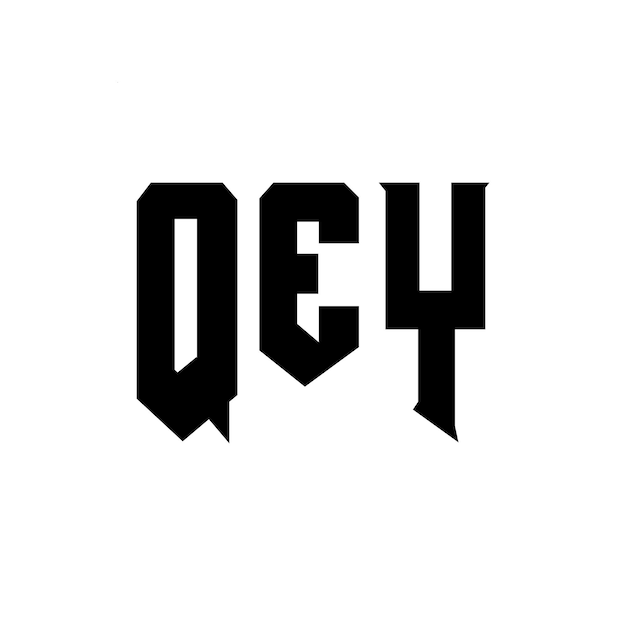 Diseño de logotipo de letra QEY para la compañía de tecnología QEY diseño de logotipo combinación de colores blanco y negro QEY logotipo QEY vector QEY diseño del icono QEY alfabeto QEY tipografía diseño del logotipo