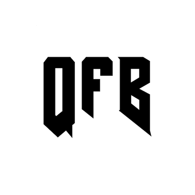 Diseño de logotipo de letra QFB para una empresa de tecnología Diseño del logotipo QFB combinación de colores blanco y negro Diseño del logó QFB Vector QFB Diseño del icono QFB Alfabeto QFB