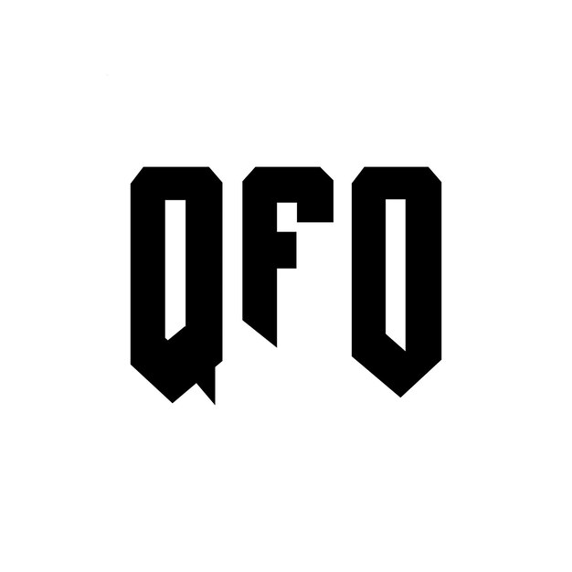 Diseño de logotipo de letra QFO para una empresa de tecnología Diseño del logotipo QFO combinación de colores blanco y negro Logotipo QFO vector diseño QFO icono QFO alfabeto QFO tipografía diseño del logotipo