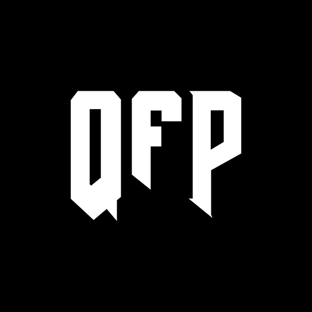 Diseño de logotipo de letra QFP para una empresa de tecnología Diseño del logotipo QFP combinación de colores blanco y negro Logotipo QFP vector diseño QFP icono QFP alfabeto QFP tipografía diseño del logotipo