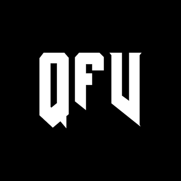 Diseño de logotipo de letra QFV para una empresa de tecnología Diseño del logotipo QFV combinación de colores blanco y negro Logotipo QF Vector Diseño QFV Icono QFV Alfabeto QFV Tipografía