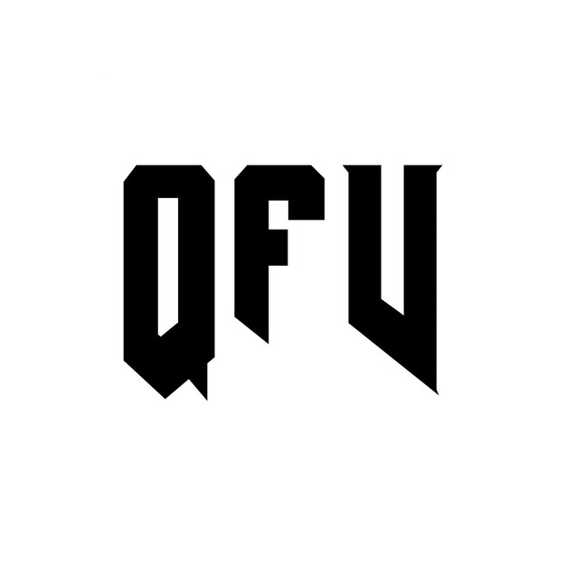 Diseño de logotipo de letra QFV para una empresa de tecnología Diseño del logotipo QFV combinación de colores blanco y negro Logotipo QF Vector Diseño QFV Icono QFV Alfabeto QFV Tipografía