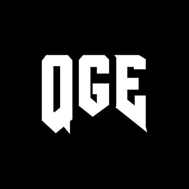 Diseño de logotipo de letra QGE para la compañía de tecnología QGE diseño de logotipo combinación de colores blanco y negro QGE logotipo QGE vector QGE diseño icono QGE alfabeto QGE tipografía diseño del logotipo