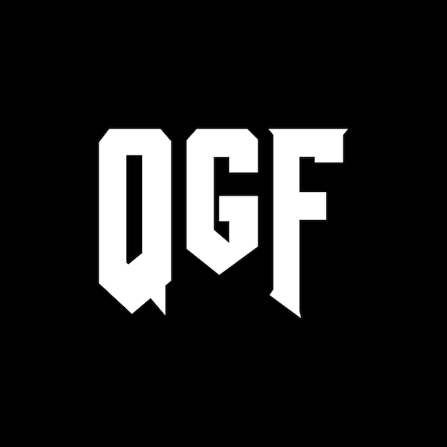 Diseño de logotipo de letra QGF para una empresa de tecnología Diseño del logotipo QGF combinación de colores blanco y negro Logotipo QGF vector diseño QGF icono QGF alfabeto QGF tipografía diseño del logotipo