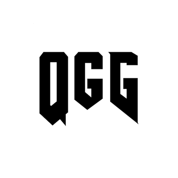 Diseño de logotipo de letra QGG para una empresa de tecnología Diseño de logos QGG combinación de colores blanco y negro Logotipo QGG vector QGG diseño Icono QGG alfabeto QGG tipografía diseño de logotipo