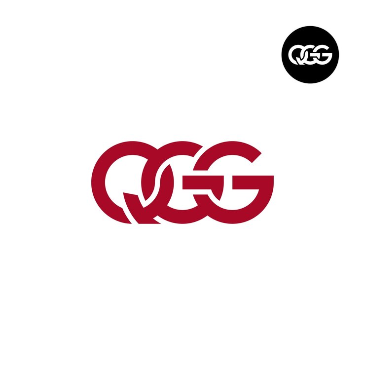 Vector diseño del logotipo de la letra qgg monograma