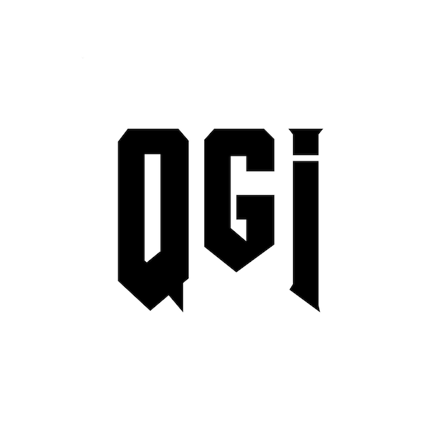 Diseño de logotipo de letra QGI para una empresa de tecnología Diseño del logotipo QGI combinación de colores blanco y negro Logotipo QGI vector diseño QGI icono alfabeto QGI tipografía diseño del logotipo