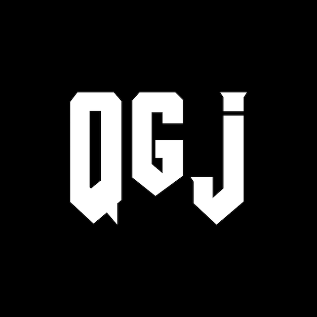 Diseño de logotipo de letra QGJ para una empresa de tecnología Diseño del logotipo QGJ Combinación de colores blanco y negro Logo QGJ Vector diseño QGJ Icono QGJ Alfabeto QGJ Tipografía diseño del logotipo