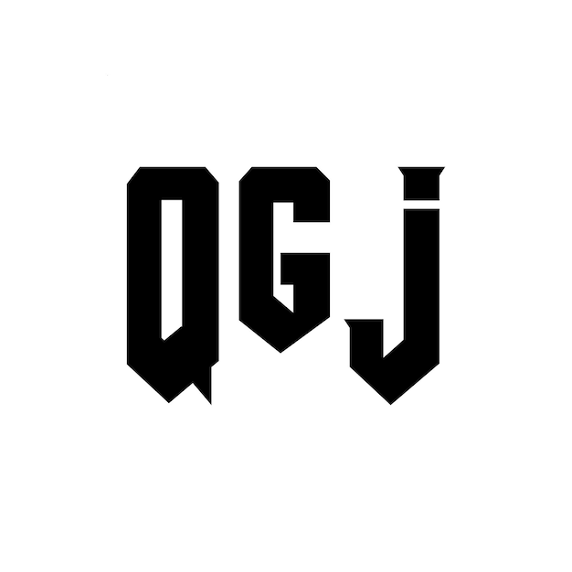 Diseño de logotipo de letra QGJ para una empresa de tecnología Diseño del logotipo QGJ Combinación de colores blanco y negro Logo QGJ Vector diseño QGJ Icono QGJ Alfabeto QGJ Tipografía diseño del logotipo