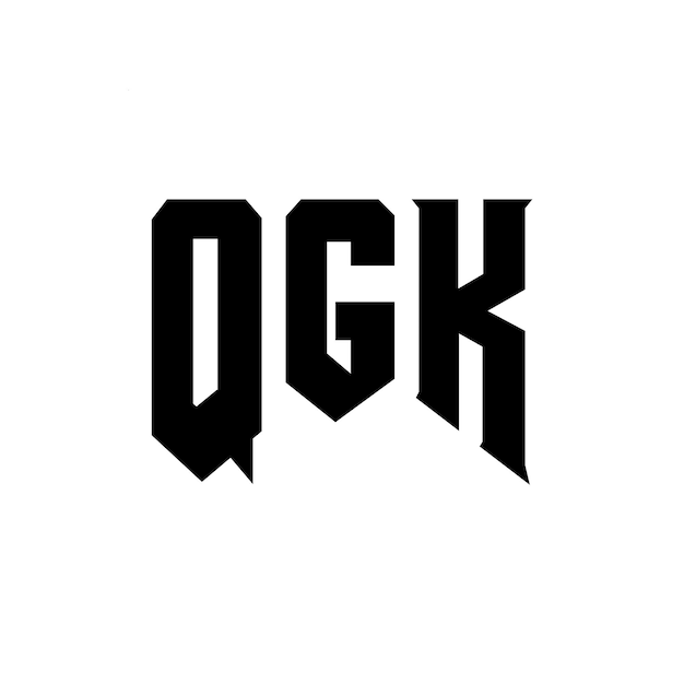 Diseño de logotipo de letra QGK para una empresa de tecnología Diseño del logotipo QGK combinación de colores blanco y negro Logotipo QGk vector diseño QGK icono QGK alfabeto QGK tipografía diseño del logotipo