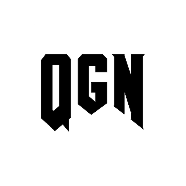 Diseño de logotipo de letra QGN para una empresa de tecnología Diseño de Logotipo QGN combinación de colores blanco y negro Logotipo Q GN Vector Diseño QGN Icono QGN Alfabeto QGN Tipografía Diseño del logotipo
