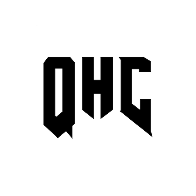 Diseño de logotipo de letra QHC para una empresa de tecnología Diseño de Logotipo QHC combinación de colores blanco y negro Diseño de diseño de logotipo QHC Vector QHC Icono QHC Alfabeto QHC Tipografía