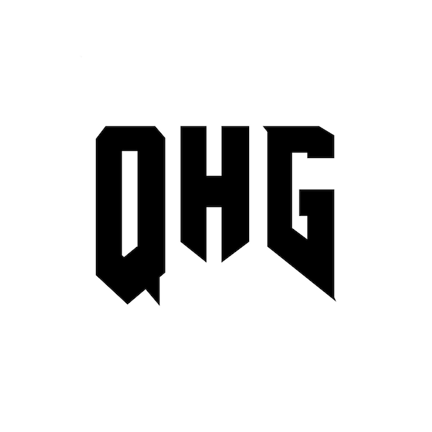 Diseño de logotipo de letra QHG para una empresa de tecnología Diseño de Logotipo QHG Combinación de colores blanco y negro Logo QHG Vector Diseño QHG Icono QHG Alfabeto QHG Tipografía Diseño del logotipo