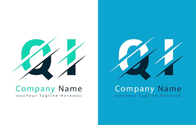 Diseño de logotipo de letra QI plantilla ilustración de logotipo vectorial