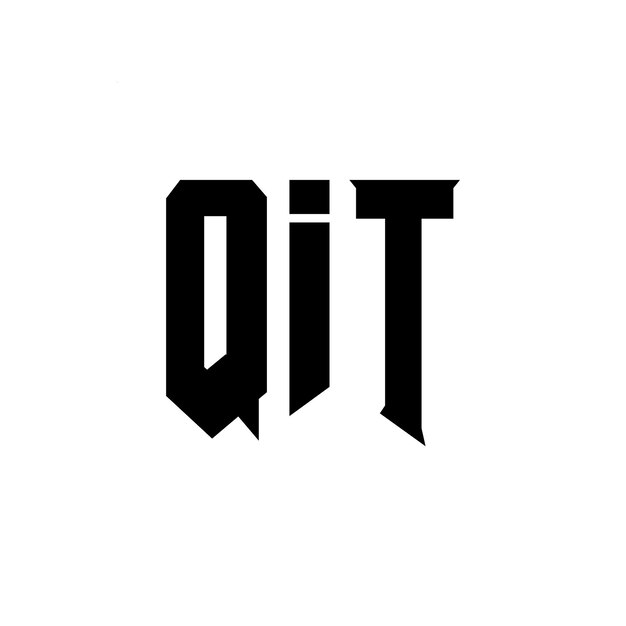 Diseño de logotipo de letra QIT para una empresa de tecnología Diseño del logotipo QIT combinación de colores blanco y negro Logotipo QIT vector diseño QIT icono alfabeto QIT tipografía diseño del logotipo