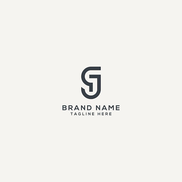 Diseño de logotipo de letra QJ JQ abstracto Plantilla de diseño de logotipo de vector plano