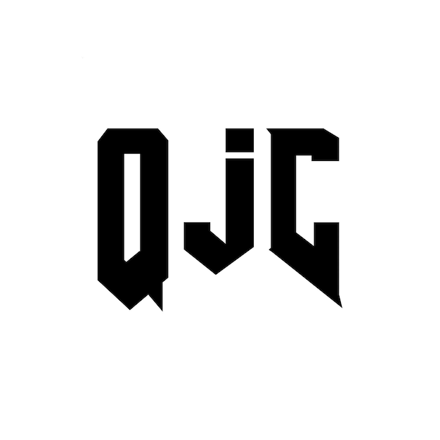 Diseño de logotipo de letra QJC para una empresa de tecnología Diseño de Logotipo QJC combinación de colores blanco y negro Logotipo Q JC Vector Diseño QJC Icono QJC Alfabeto Diseño de LOGO Tipografía QJC