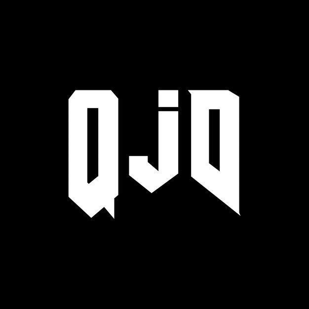 Diseño de logotipo de letra QJD para una empresa de tecnología Diseño del logotipo QJD combinación de colores blanco y negro Diseño del logó QJD Vector QJD Diseño del icono QJD Alfabeto QJD