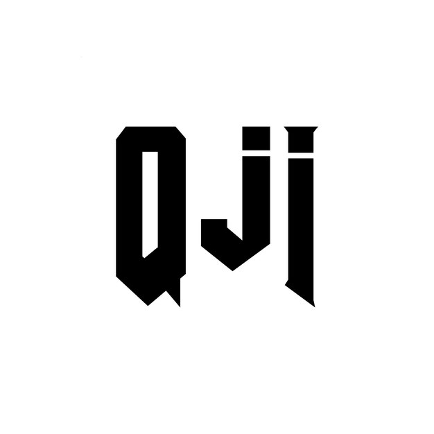 Diseño de logotipo de letra QJI para una empresa de tecnología Diseño de Logotipo QJI combinación de colores blanco y negro Logotipo QGI Vector Diseño QJI Icono QJI Alfabeto QJI Tipografía Diseño del logotipo