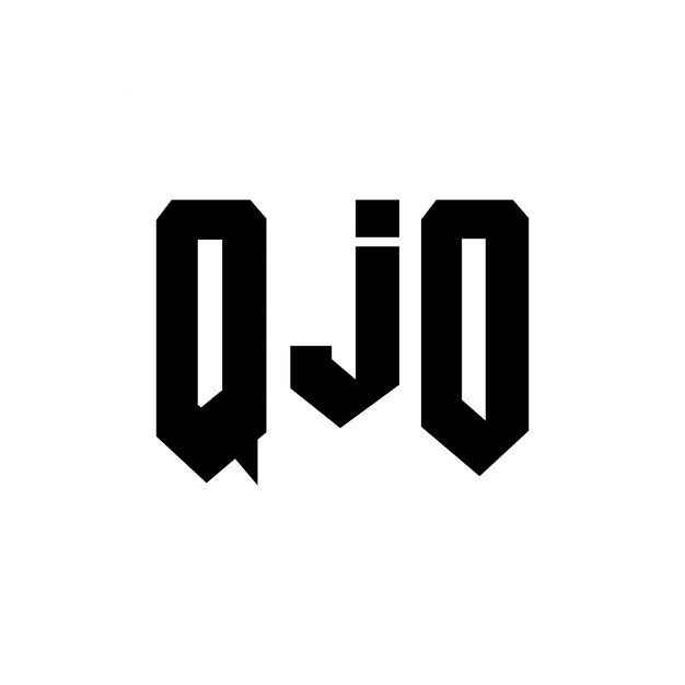 Diseño de logotipo de letra QJO para una empresa de tecnología Diseño de Logotipo QJO combinación de colores blanco y negro Diseño de diseño de logotipo QJO Vector QJO Icono QJO Alfabeto QJO Tipografía