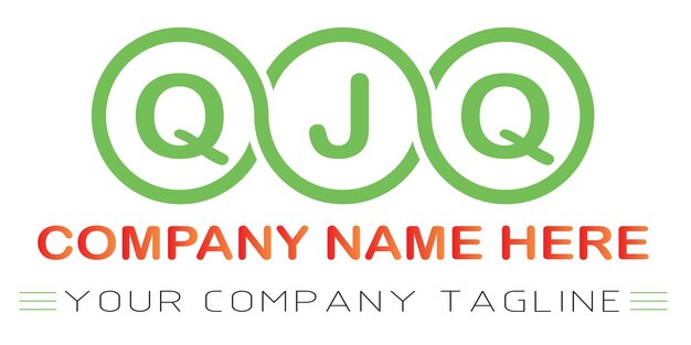 Diseño de logotipo de letra QJQ