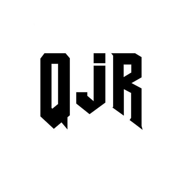 Diseño de logotipo de letra QJR para una empresa de tecnología Diseño de Logotipo QJR Combinación de colores blanco y negro Logo QJR Vector QJR Diseño del icono QJR Alfabeto QJR Tipotipo Diseño del logotipo
