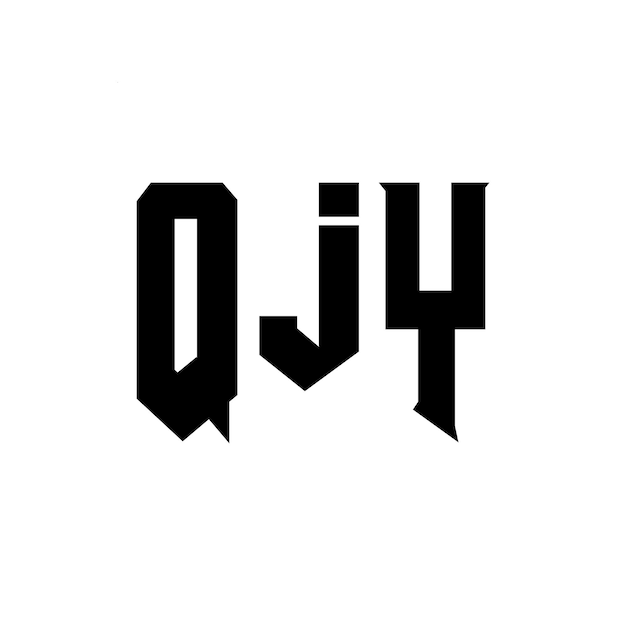 Diseño de logotipo de letra QJY para una empresa de tecnología Diseño del logotipo QJY combinación de colores blanco y negro Logotipo QJJ Vector diseño QJY Icono QJY Alfabeto QJY Tipografía diseño del logotipo