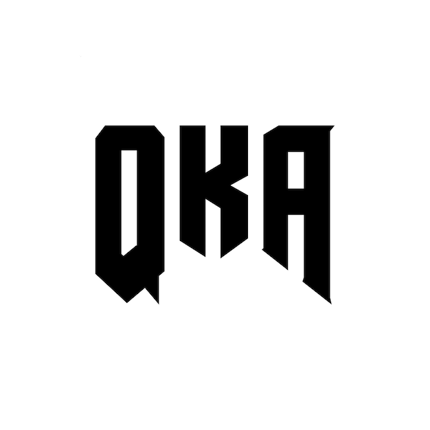 Diseño de logotipo de letra QKA para una empresa de tecnología Diseño de Logotipo QKA Combinación de colores blanco y negro Logo QKA Vector Diseño QKA Icono QKA Alfabeto QKA Tipografía Diseño del logotipo