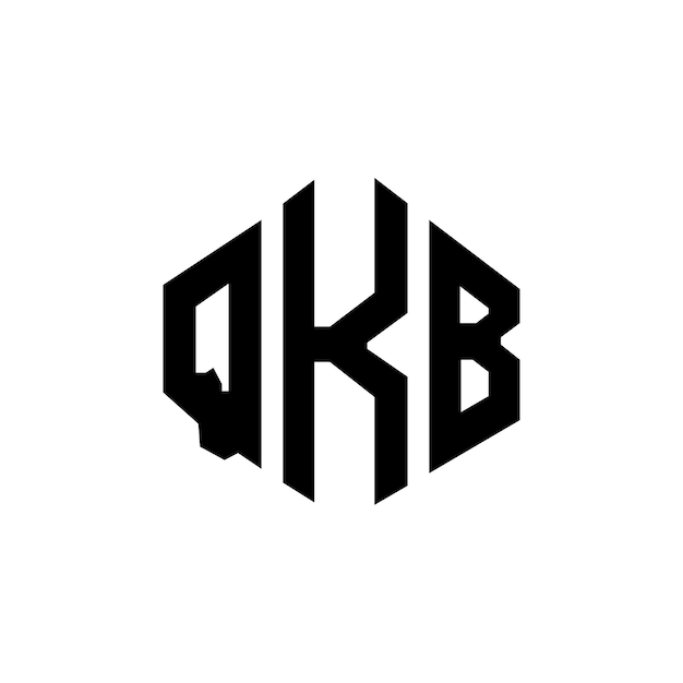 Diseño de logotipo de letra QKB con forma de polígono QKB poligono y forma de cubo diseño de logotipo QKB hexágono patrón de logotipo vectorial colores blanco y negro QKB monograma negocio y logotipo de bienes raíces