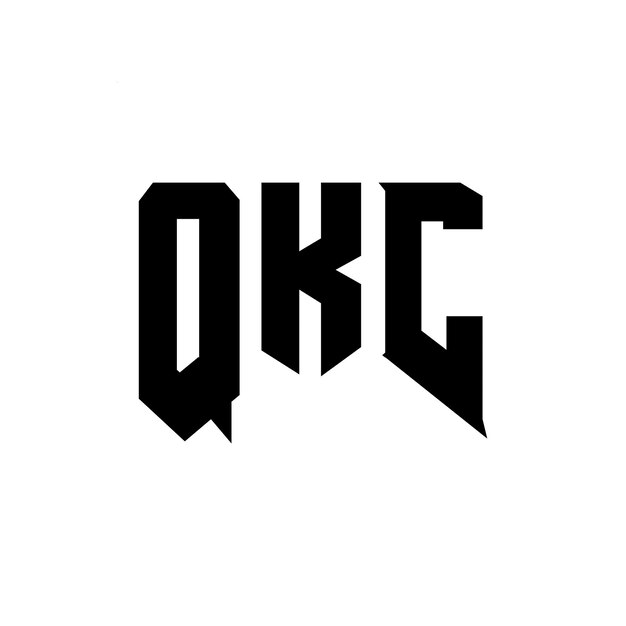 Diseño de logotipo de letra QKC para una empresa de tecnología Diseño de diseño de logotipo QKC combinación de colores blanco y negro Diseño de símbolo QKC Icon QKC Alfabeto QKC Tipografía