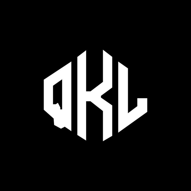 Diseño de logotipo de letra QKL con forma de polígono QKL poligono y forma de cubo diseño de logotipo QKL hexágono patrón de logotipo vectorial colores blanco y negro logotipo de negocio y bienes raíces QKL monograma