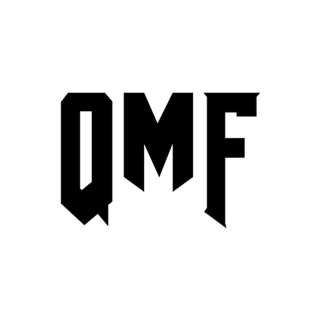 Diseño de logotipo de letra QMF para una empresa de tecnología Diseño del logotipo QMF Combinación de colores blanco y negro Logo QMF Vector QMF Diseño del icono QMF Alfabeto QMF Tipo de diseño del logotipo