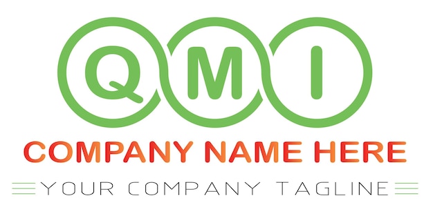 Diseño de logotipo de letra QMI
