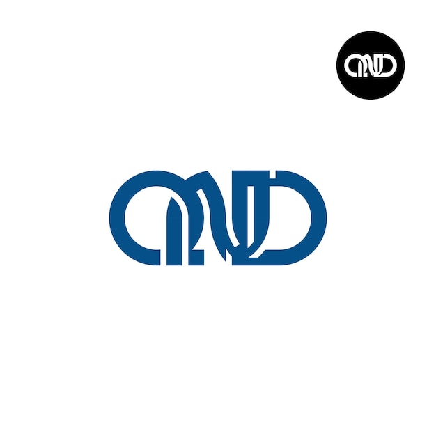 Diseño del logotipo de la letra QND Monograma Invertido