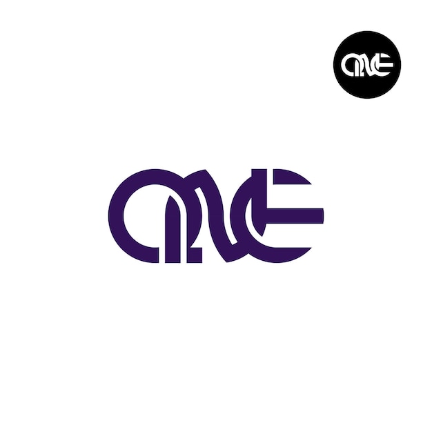 Vector diseño del logotipo de la letra qne monogram