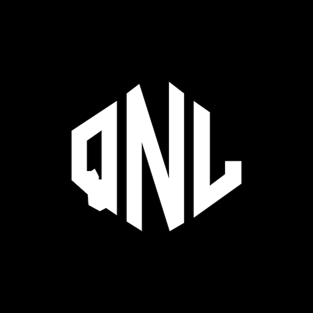 Diseño del logotipo de la letra QNL con forma de polígono QNL diseño del logotipo en forma de póligono y cubo QNL hexágono modelo de logotipo vectorial colores blanco y negro QNL monograma negocio y logotipo de bienes raíces