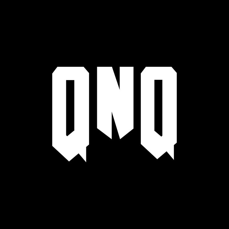 Vector diseño de logotipo de letra qnq para una empresa de tecnología diseño de logotipo qnq combinación de colores blanco y negro diseño de logos qnq vector qnq diseño de iconos qnq alfabeto qnq tipografía