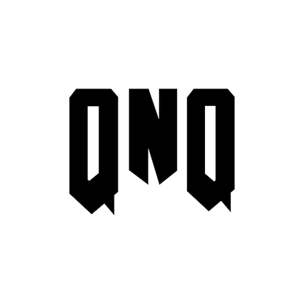 Diseño de logotipo de letra QNQ para una empresa de tecnología Diseño de Logotipo QNQ combinación de colores blanco y negro Diseño de Logos QNQ Vector QNQ Diseño de Iconos QNQ Alfabeto QNQ Tipografía