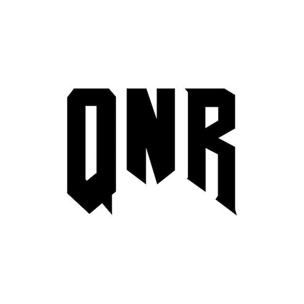 Diseño de logotipo de letra QNR para la empresa de tecnología diseño de logotipo QNR combinación de colores blanco y negro logotipo QNN vector diseño QNR icono alfabeto QNR tipografía diseño del logotipo