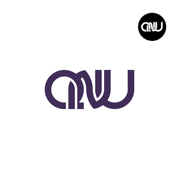 Diseño del logotipo de la letra QNU Monogram