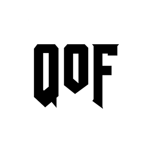 Diseño de logotipo de letra QOF para una empresa de tecnología Diseño del logotipo QOF combinación de colores blanco y negro Logotipo QO F Vector Diseño QO F Icono QO F Alfabeto QO F Tipografía Diseño del Logotipo